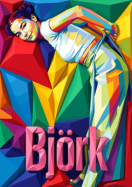 Bjork Pop Art Portrait
