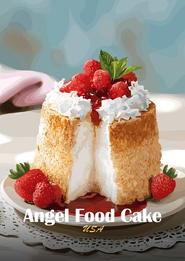 Angel Food Cake with Berries