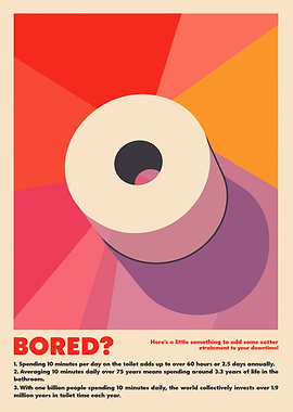 Bored? Toilet Time Infographic Art