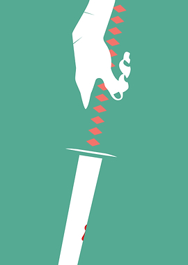 Kill Bill Pale Green Minimalist Illustration