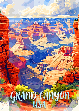 Grand Canyon USA Travel Poster