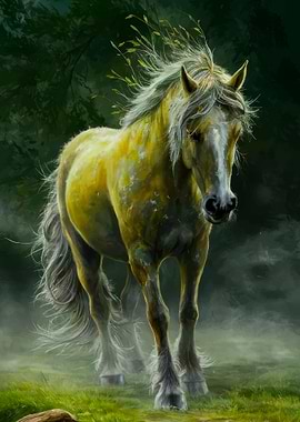 Ethereal Horse in Forest
