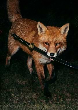 Fox with Katana