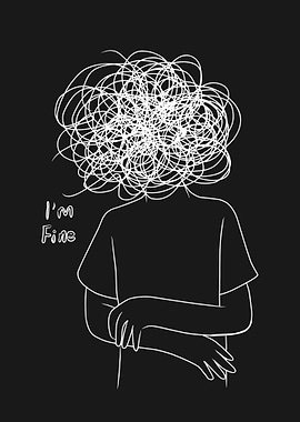 Tangled Mind: 'I'm Fine' Illustration