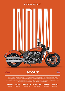 Indian Scout Motorcycle Poster