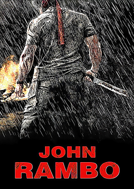 John Rambo in the rain