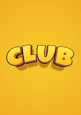 Yellow Club Text Graphic
