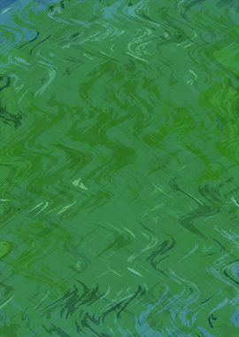 Abstract Green Wavy Pattern 2B