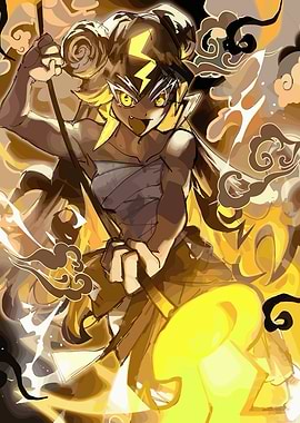 Dynamic Lightning Character Art Illustration