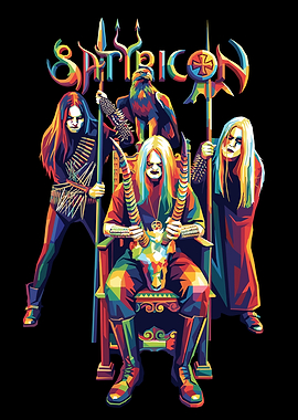 Satyricon band colorful digital art
