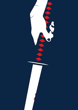 Kill Bill Prussian Blue Minimalist Art