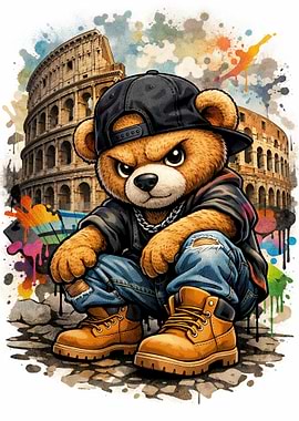 Cool Teddy Bear in Rome