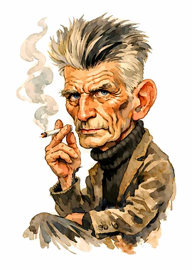 Caricature of Samuel Beckett