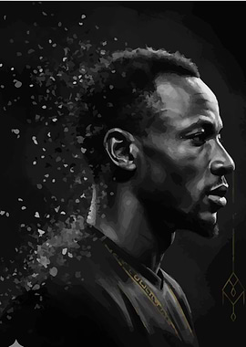 Monochrome Portrait with Pixel Dispersion Effect