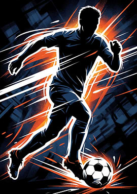 Football Motion Art Print