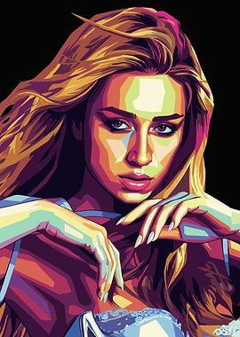 Colorful Portrait of a Tate McRae