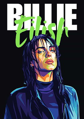 Billie Eilish Pop Art Portrait