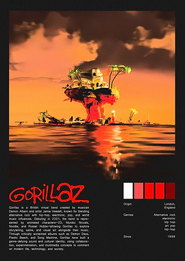 Gorillaz Band Poster Art