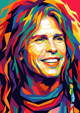 Joe Perry Colorful Pop Art Portrait