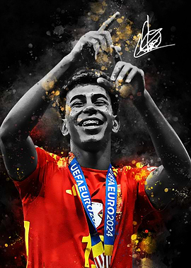 Lamine Yamal Celebration Art