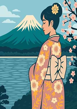 Japanese Woman in Kimono