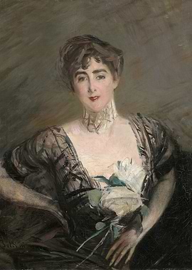 Portrait of a Woman with Flower