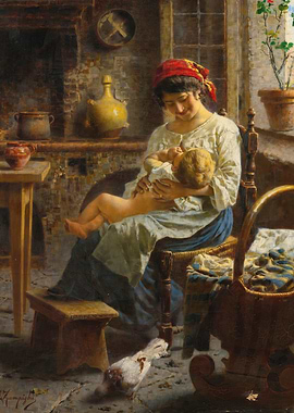 Mother and Child Painting