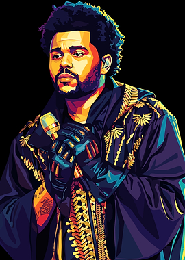 The Weeknd Colorful Portrait