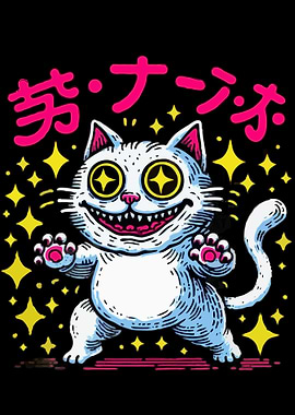 Crazy Cat with Stars