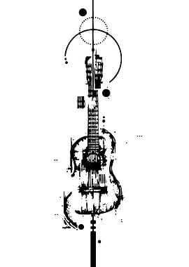 Abstract Guitar Art