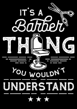It’s a Barber Thong Poster, Funny Barber Chair Print, Hair Salon Wall Humor Art