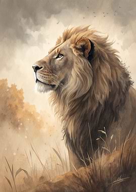 Majestic Lion Portrait