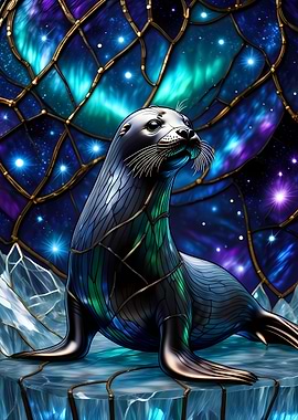 Stained Glass Seal on Ice