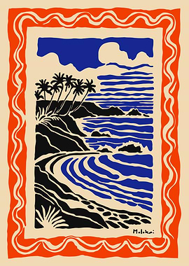 Molokai Tropical Beach Scene