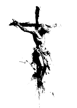 Christ Jesus Black and White Art