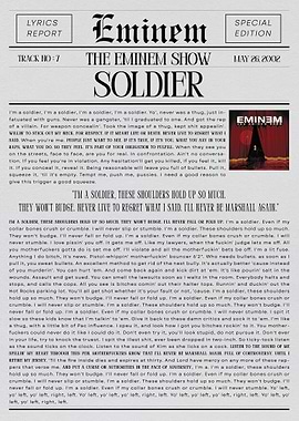 Eminem Soldier Lyrics Report