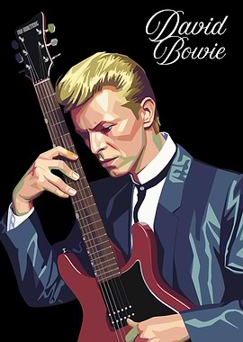 David Bowie with Guitar