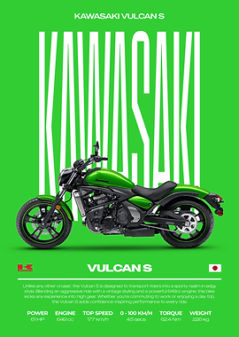 Kawasaki Vulcan S Motorcycle Poster