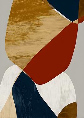 Abstract Geometric Shapes with Textured Background