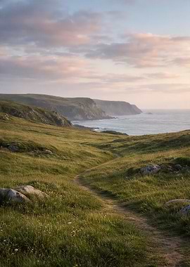 Coastal Path at Sunset