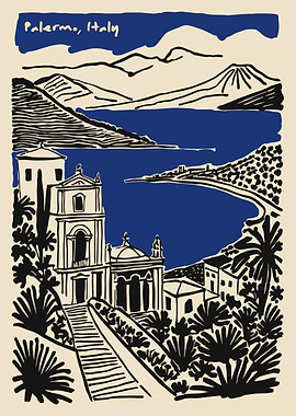 Palermo, Italy Travel Poster
