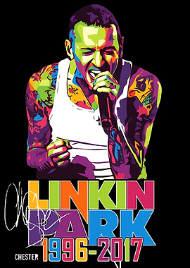 Chester Bennington Linkin Park Colorful Portrait