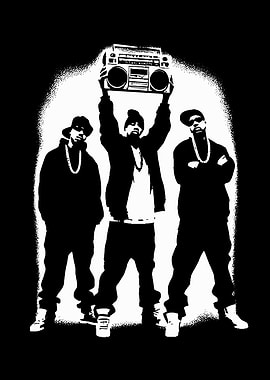Hip Hop Group with Boombox