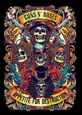 Guns N' Roses Appetite for Destruction Skulls