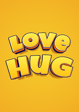 Love Hug Text Art