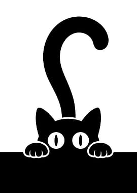 Cat Peeking Over Edge