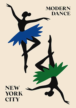Modern Dance Ballet Poster