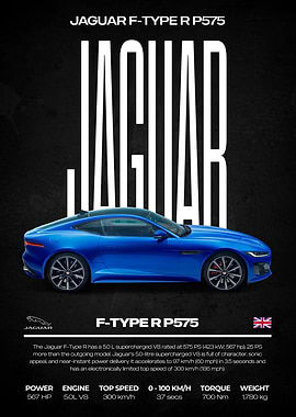 Jaguar F-Type R P575 Poster