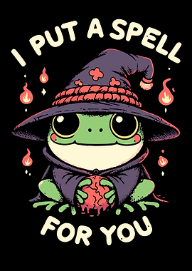Cute Witch Frog with Spell Orb