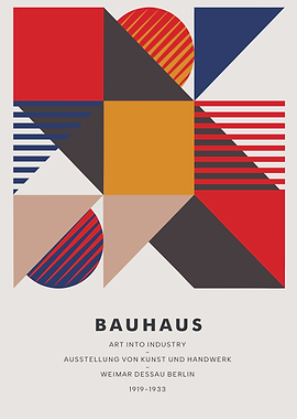 Bauhaus Art Into Industry Poster